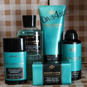Bath & Body Works FRESHWATER 5PC Men’s Collection Set Bundle